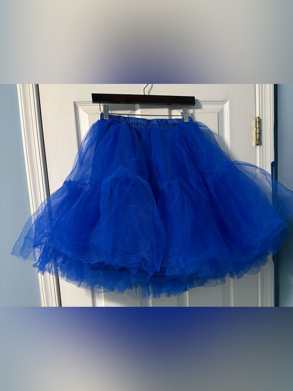 Amazon Royal Blue Layered Tulle A-Line Skirt - Picture 3 of 4
